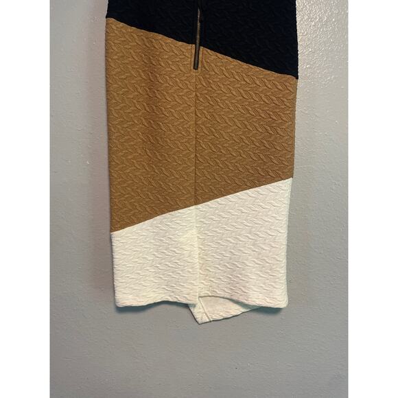 Anthropology HD in Paris Color Block Herringbone Stretch Knit Pencil Skirt 2 - Picture 6 of 11